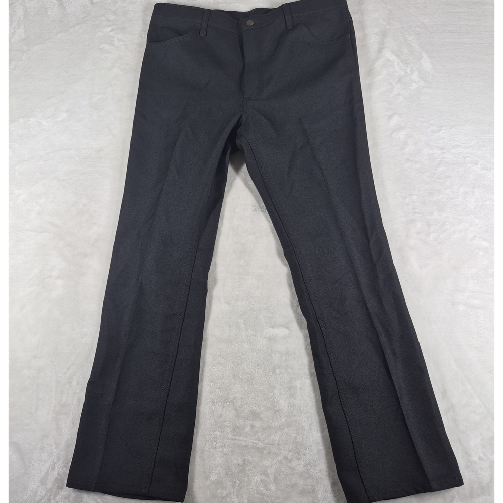 Wrangler Jeans Pants Men's 38x32 Black Boot Cut Polyester Wrancher A001 NWT